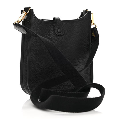 Hermes Taurillon Clemence Evelyne TPM Black 3 of 11