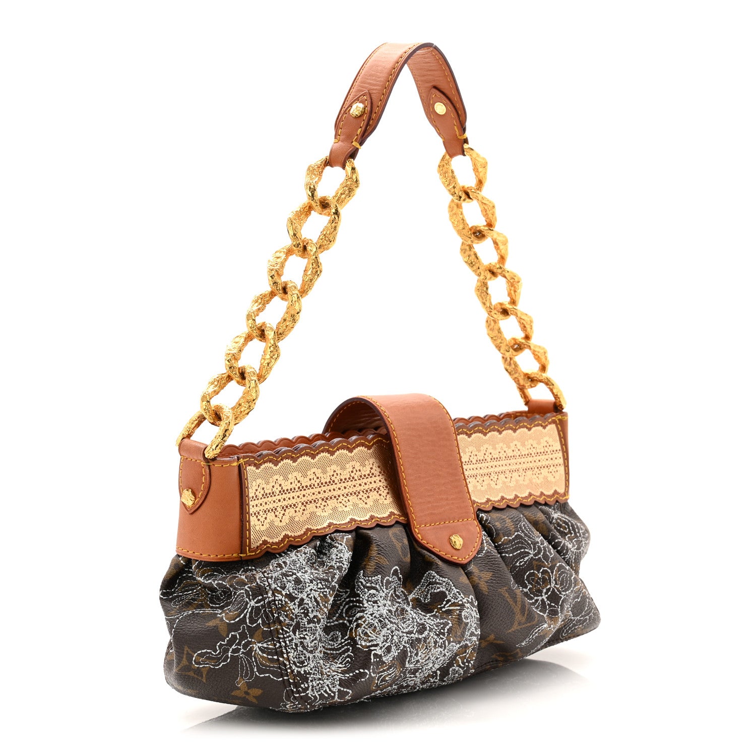 Louis Vuitton Monogram Dentelle Kirsten Gold 3 of 9