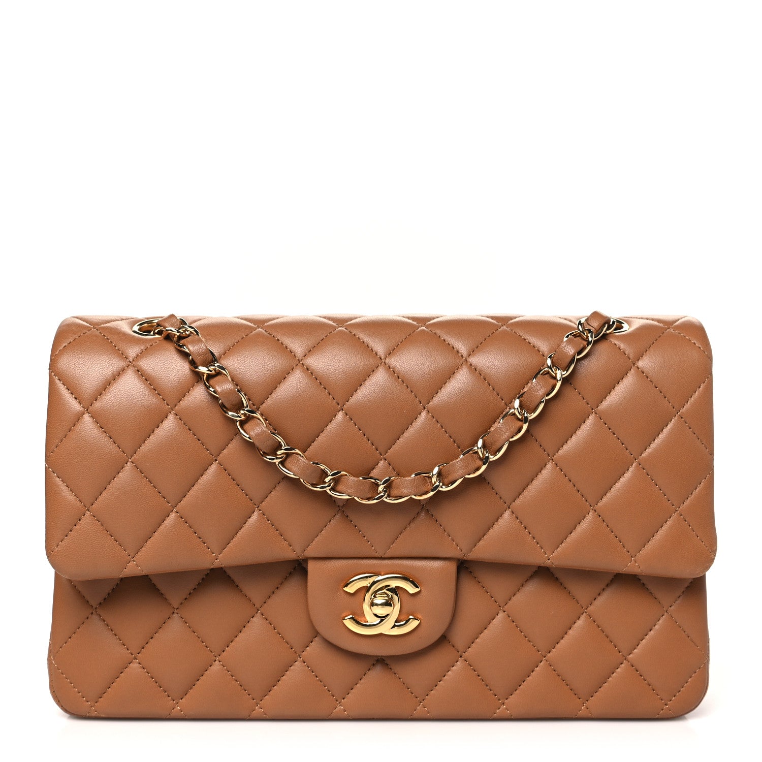 Chanel Lambskin Quilted Medium Double Flap Brown 1 of 11