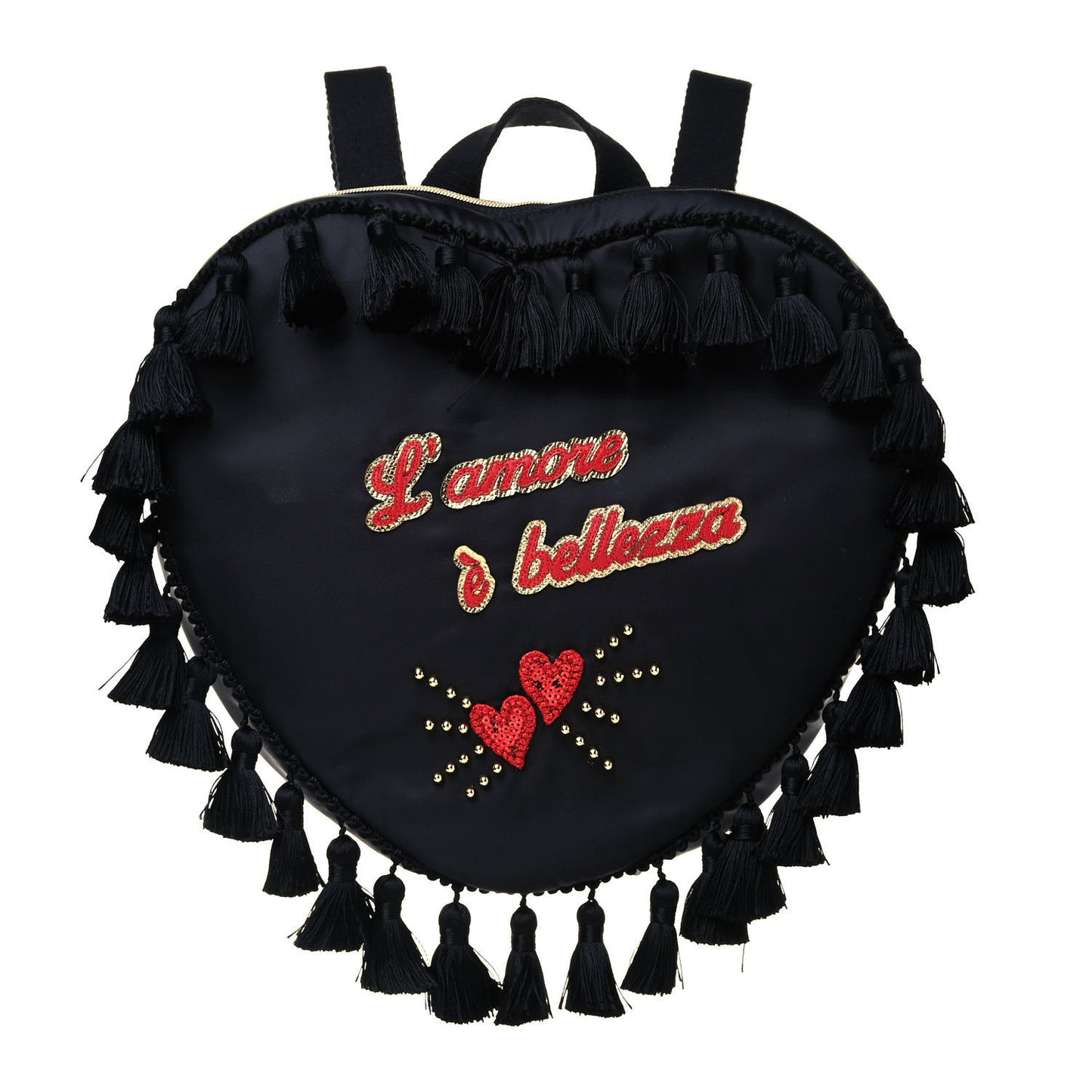 Nylon Heart L'amore Patch Mini Backpack Black