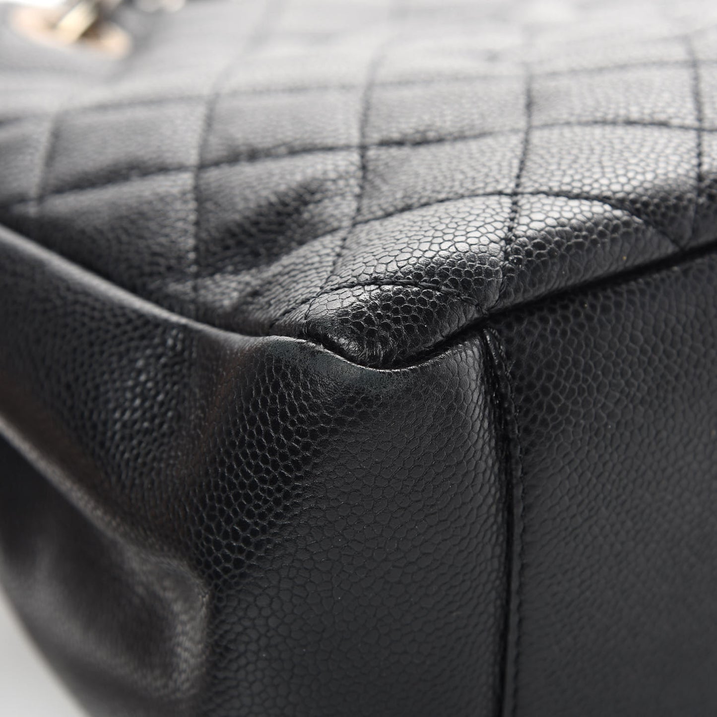 Caviar Quilted Grand Shopping Tote GST Black