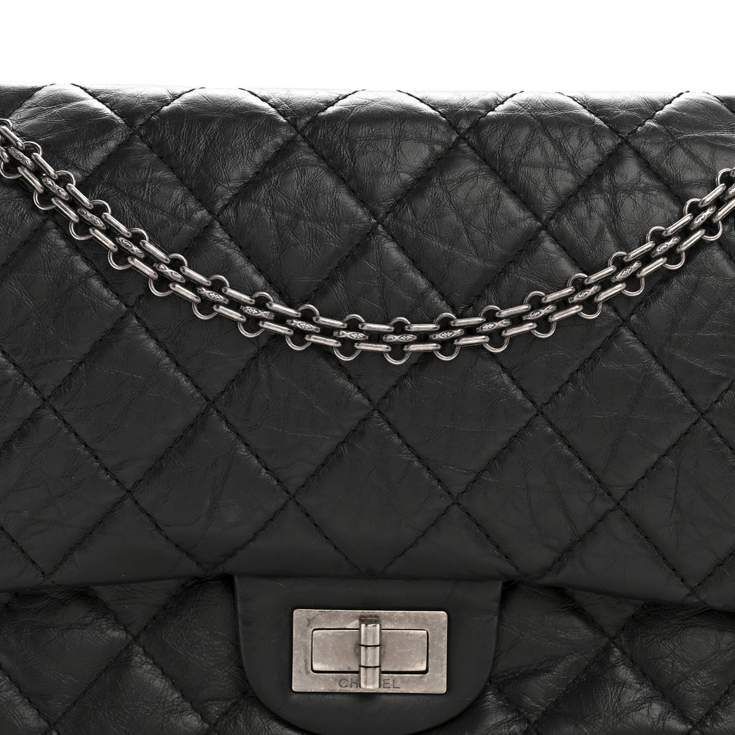 Chanel Aged Calfskin Quilted 2.55 Reissue 227 Flap Black 8 of 13