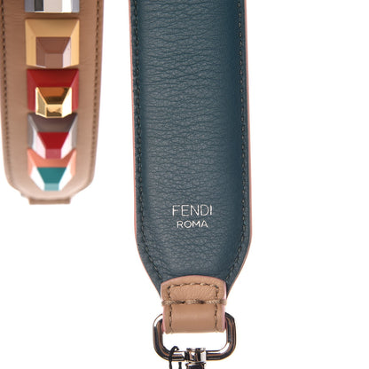 Fendi Vitello Dolce Plexiglass Bi-Color Studded Strap You Cuoio Oceano Multicolor 3 of 4