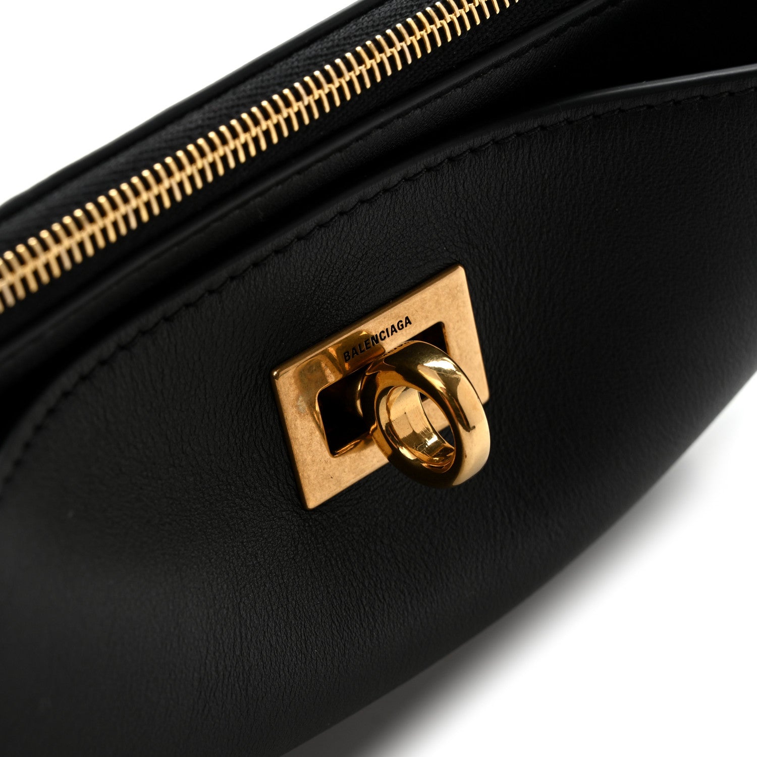 Balenciaga Natural Smooth Calfskin Rodeo Sling Pochette Black 12 of 12