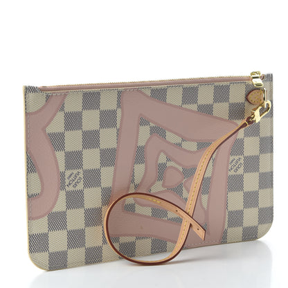 Louis Vuitton Damier Azur Tahitienne Neverfull MM GM Pochette 3 of 10