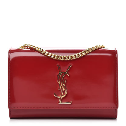 Saint Laurent Patent Small Monogram Kate Satchel Red 1 of 9