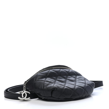 Chanel Grained Calfskin Quilted Waist Belt Bag Black 3 of 8