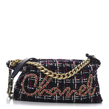 Chanel Tweed Calfskin Signe Hobo Navy Multicolor 1 of 10