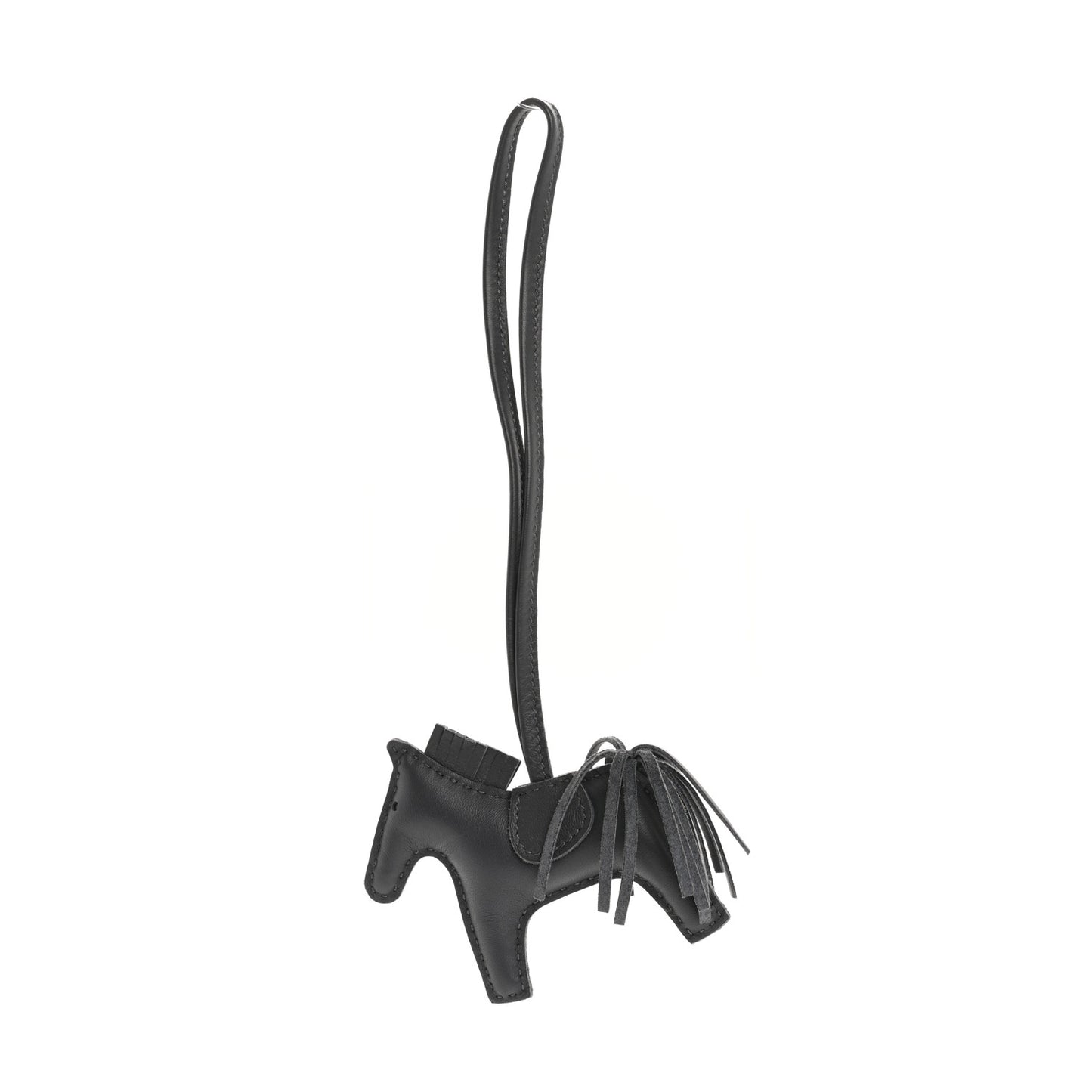 Milo Lambskin Grigri Rodeo Horse Bag Charm PM Ardoise