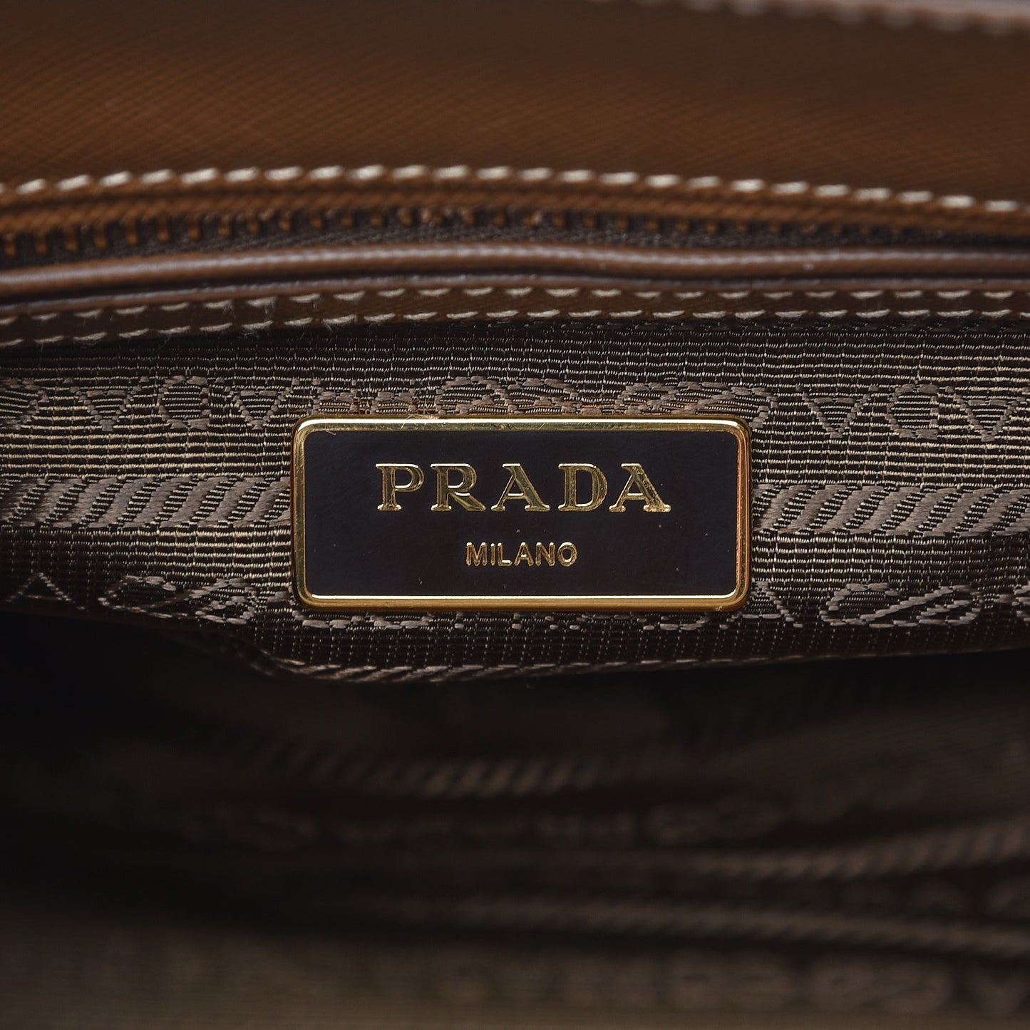 Saffiano Lux Mini Galleria Double Zip Tote Cannella