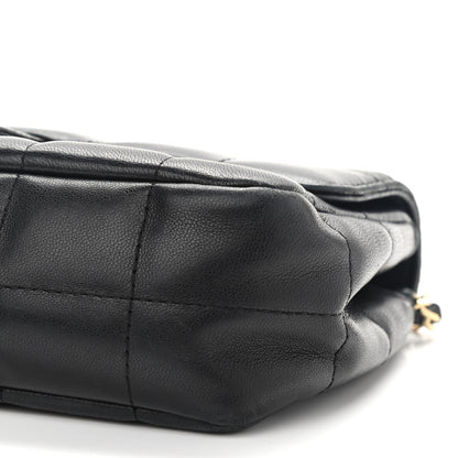 Chanel Lambskin Quilted Mini Chocolate Bar Camellia Flap Black 7 of 13