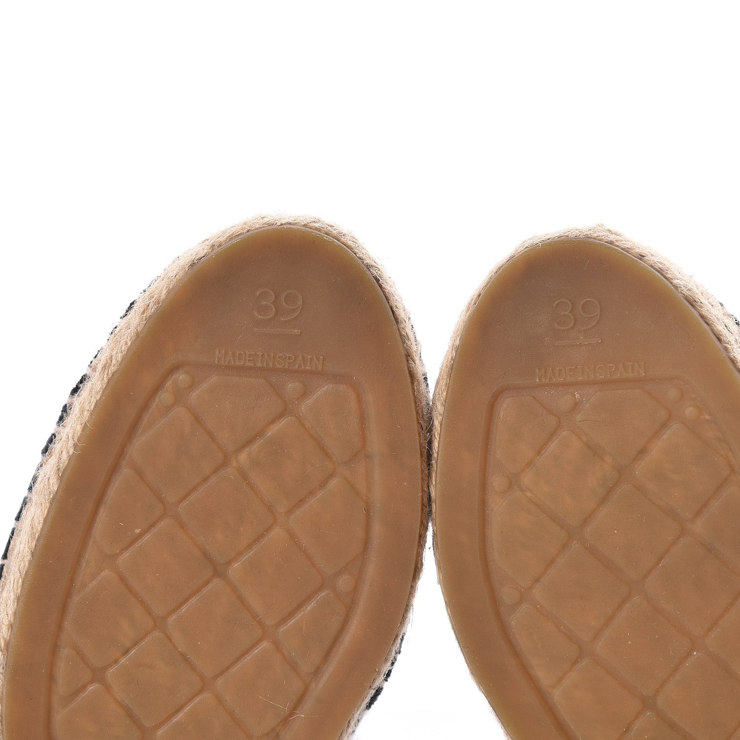 Chanel Velvet CC Espadrilles 39 Dark Navy Black 7 of 8