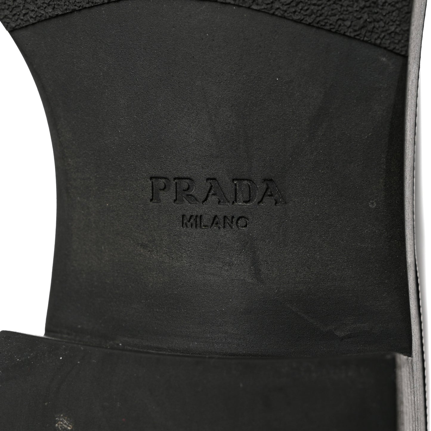 Spazzolato Metal Triangle Logo 50mm Loafers 40.5 Black