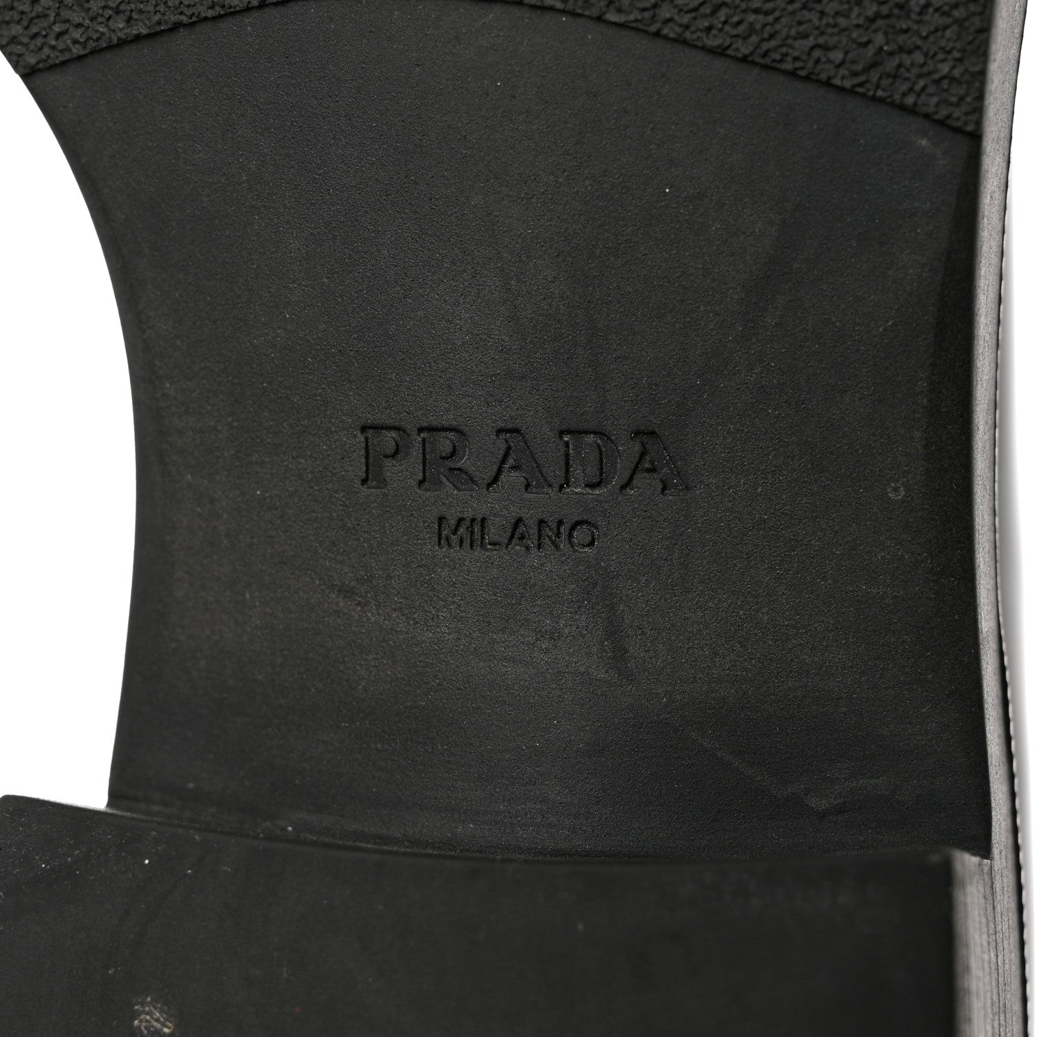 Prada Spazzolato Metal Triangle Logo 50mm Loafers 40.5 Black 8 of 12
