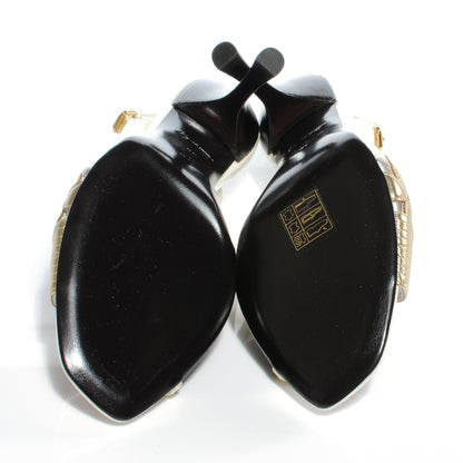 Louis Vuitton Monogram Fleur Flower Slingback Heels 36 4 of 7