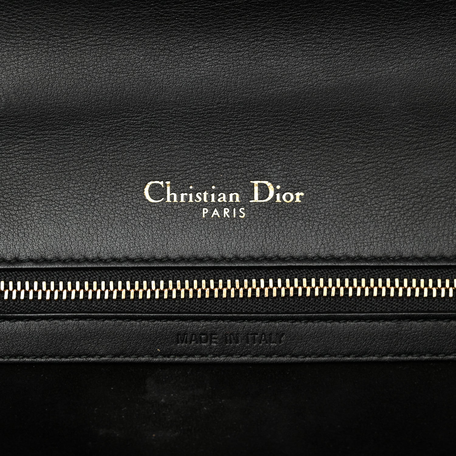 Christian Dior Calfskin Beaded Medium Diorama Flap Bag Black Gold 6 of 13
