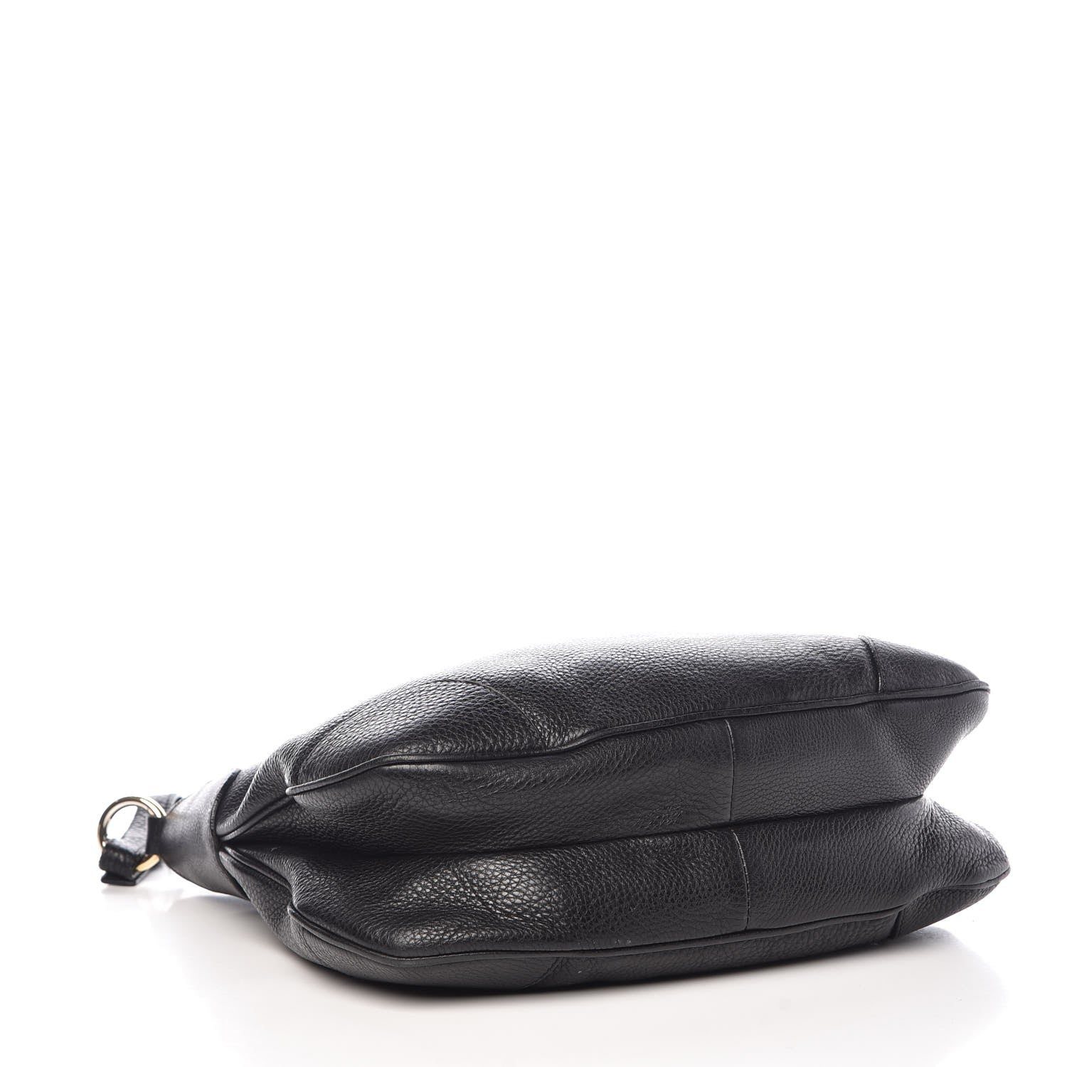 Prada Vitello Daino Pushlock Hobo Black 4 of 8