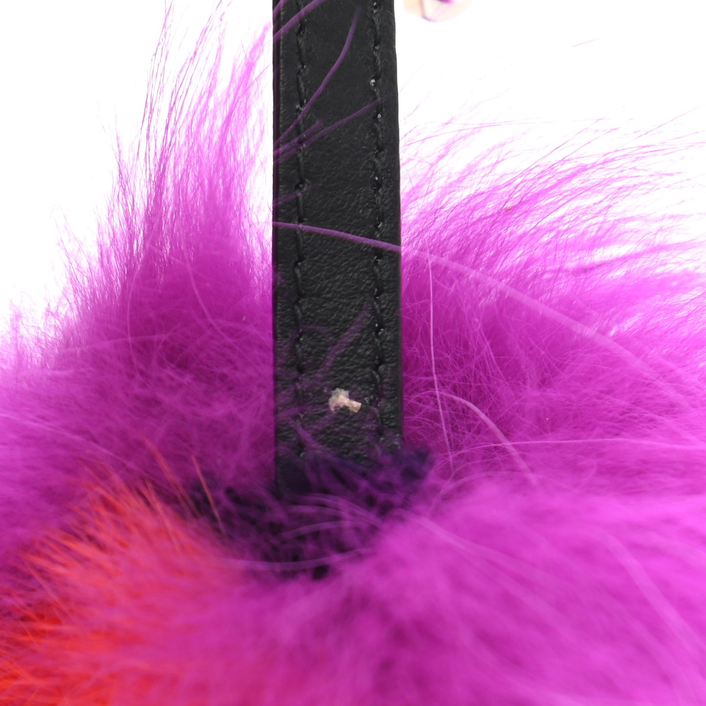 Fox Mink Goat Fur Oret Monster Bag Bug Charm Orchid Black