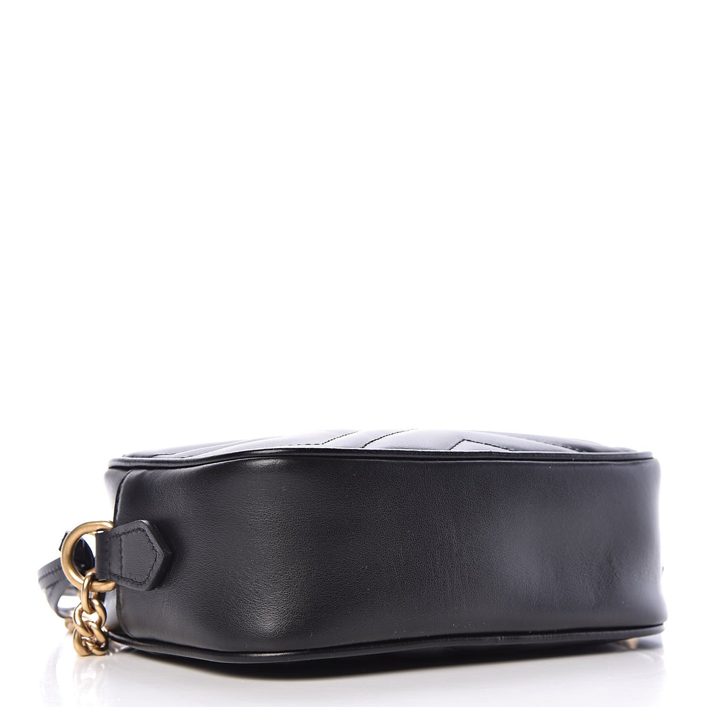 Calfskin Matelasse Mini GG Marmont Chain Shoulder Bag Black
