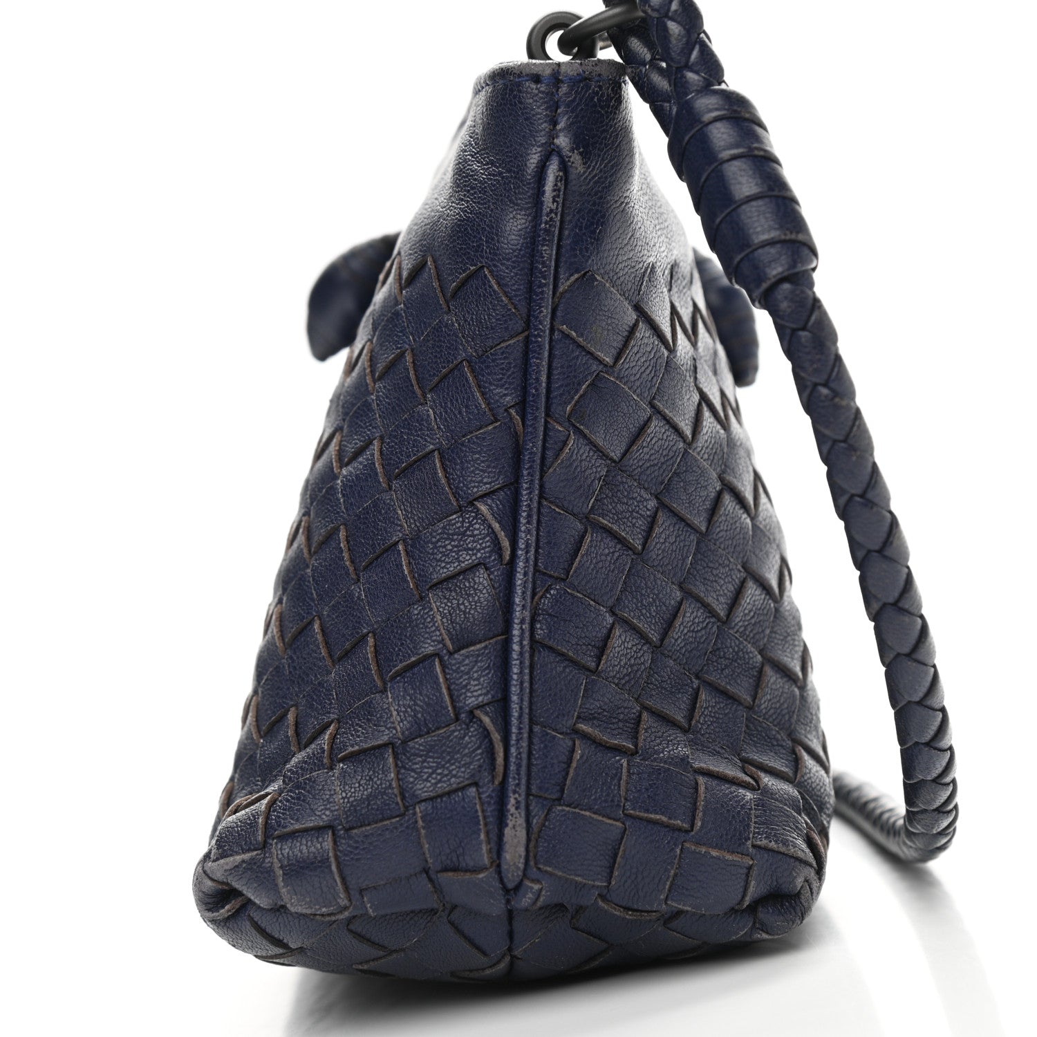 Bottega Veneta Nappa Intrecciato Mini Shoulder Bag Navy Blue 11 of 13