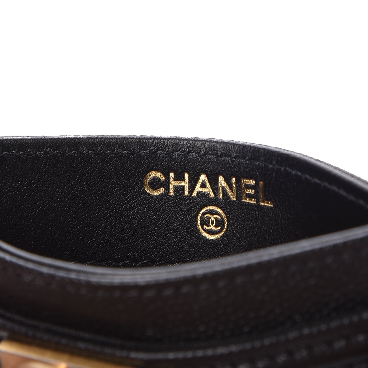Chanel Caviar Quilted Boy Card Holder Black 5 of 9