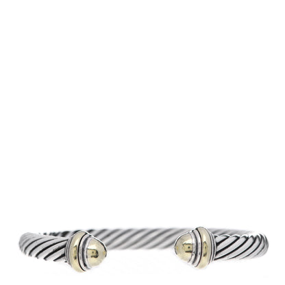 David Yurman Sterling Silver 14K Yellow Gold 7mm Cable Classics Bracelet 1 of 4
