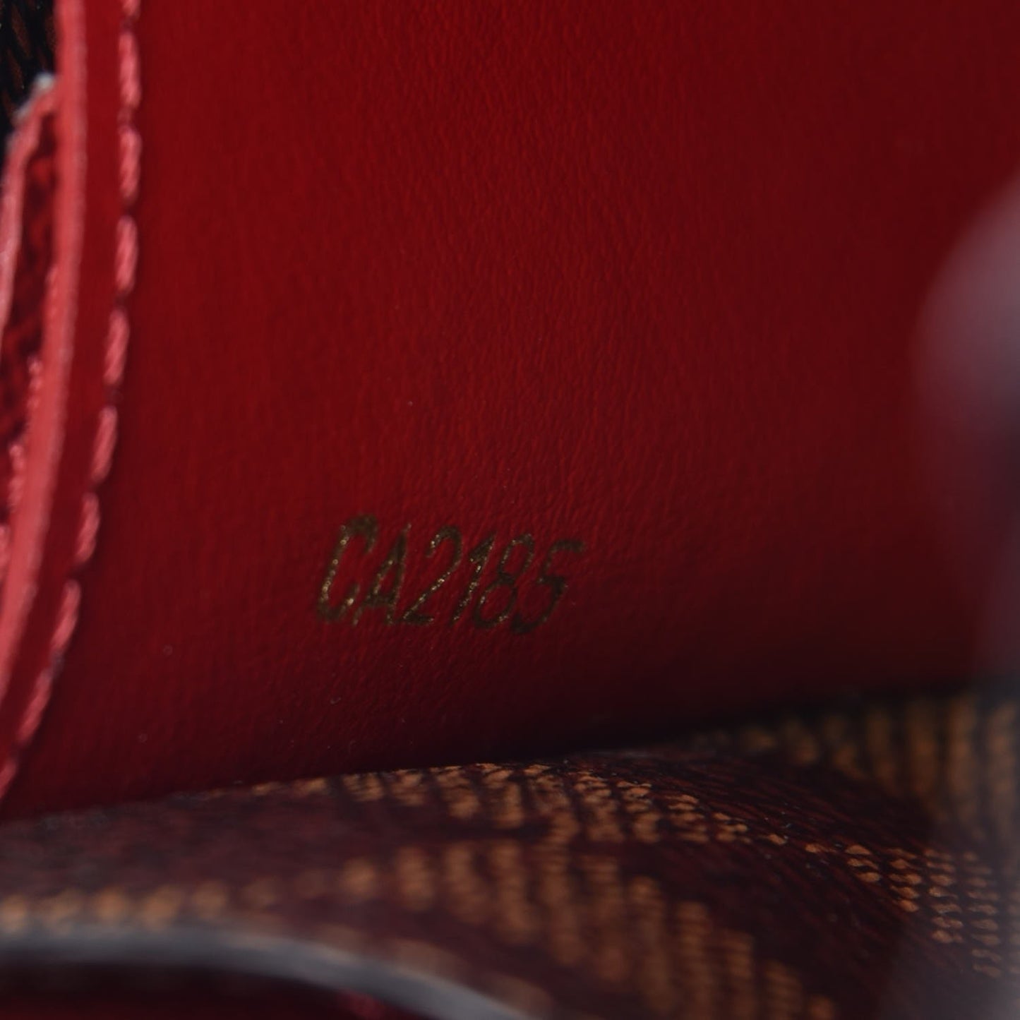 Damier Ebene Emilie Wallet Red