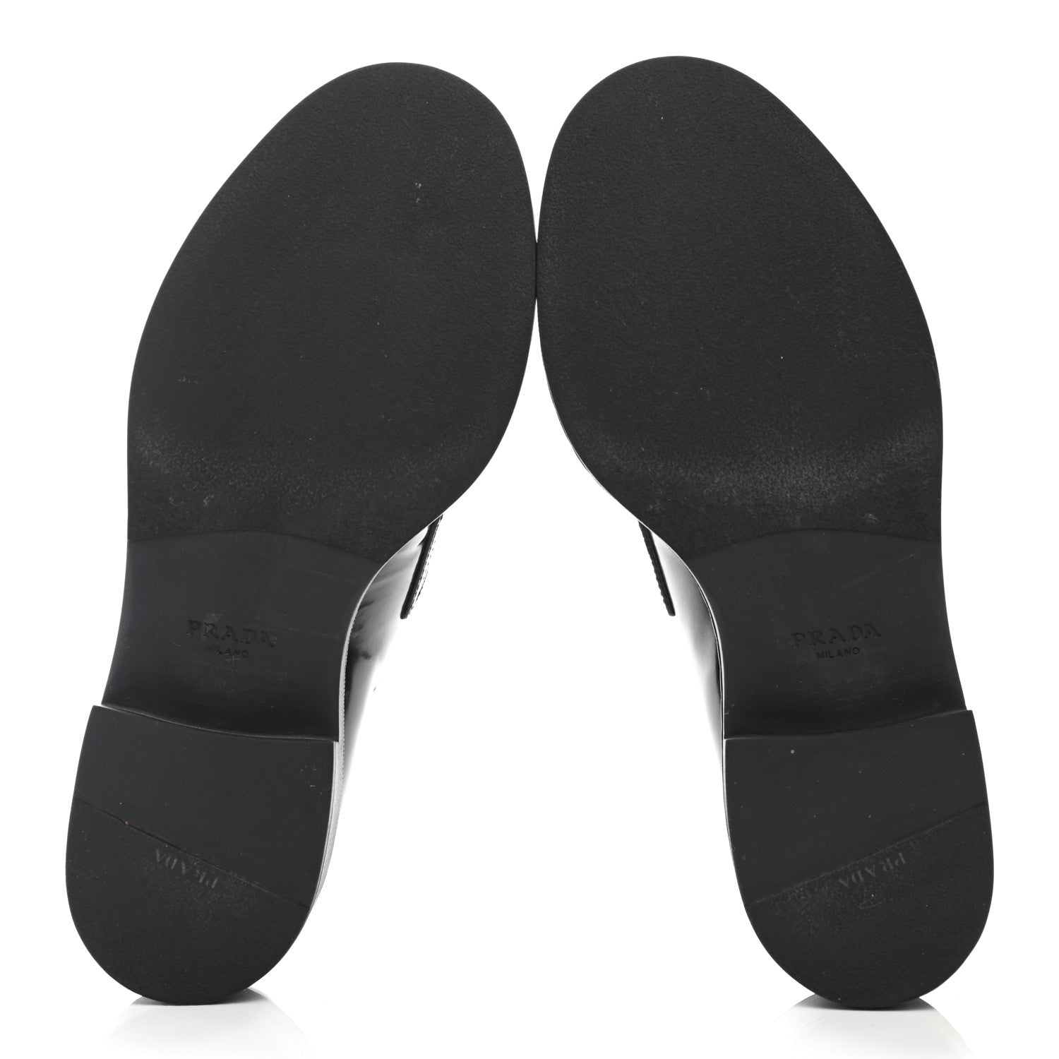 Prada Spazzolato Metal Triangle Logo 50mm Loafers 37 Black 10 of 22