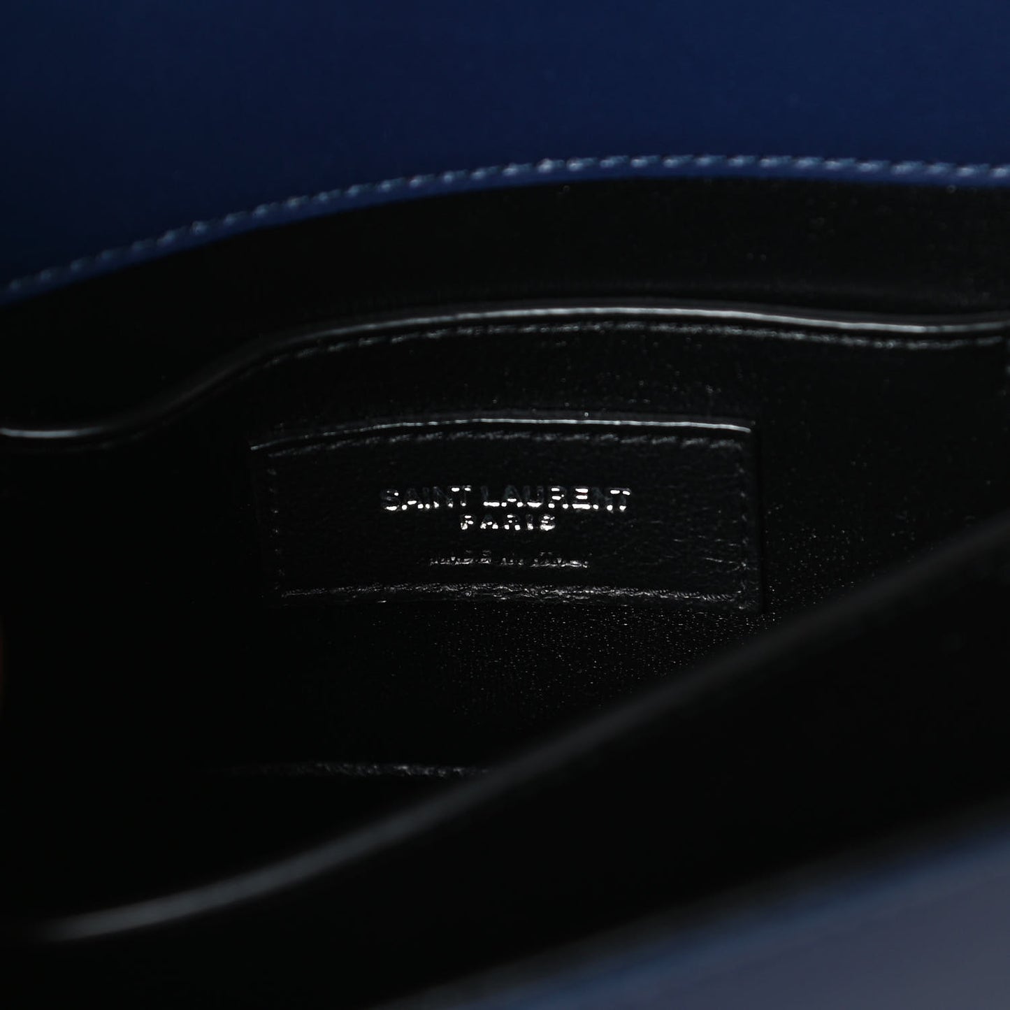 Calfskin Mini Classic Monogram Cassandra Top Handle Bag Blue