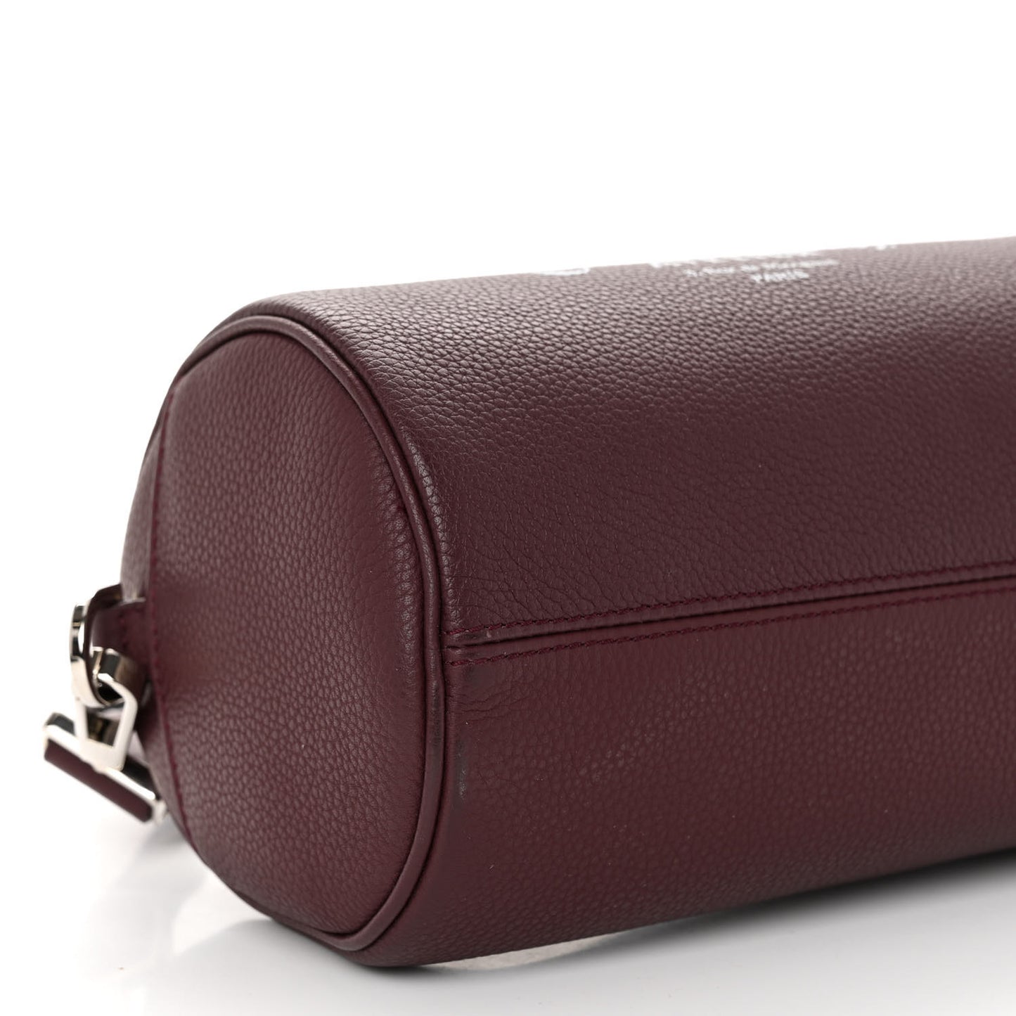 HOMME Grained Calfskin Mens Roller Pouch Burgundy