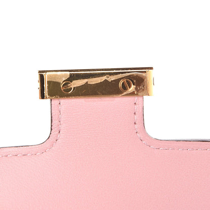 Hermes Tadelakt Lizard Constance Short Wallet Rose Sakura Bougainvillea 8 of 15