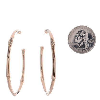 John Hardy 18K Yellow Gold 57mm Bamboo Hoop Earrings 2 of 4