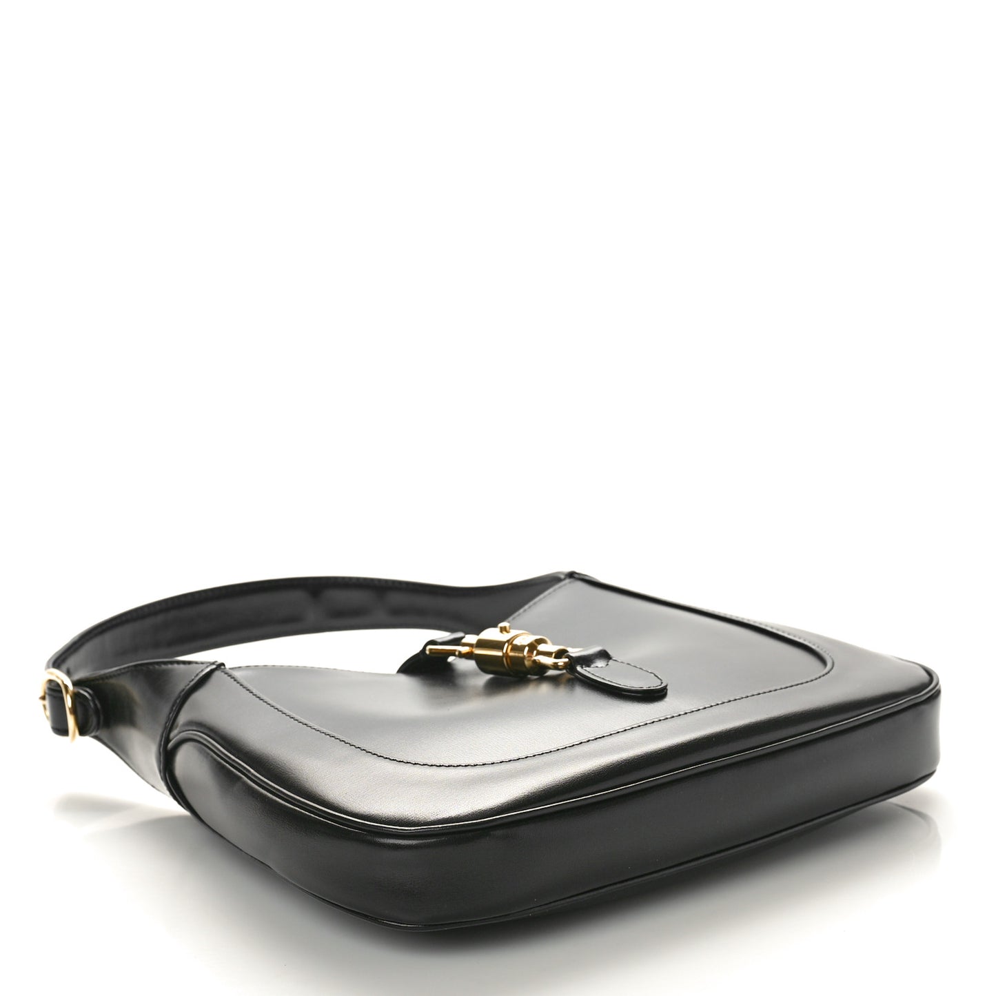 Boarded Dyana Lux Calfskin Small Jackie 1961 Hobo Black