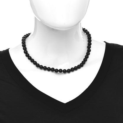 Tiffany Sterling Silver Black Onyx Bead Toggle Necklace 2 of 4