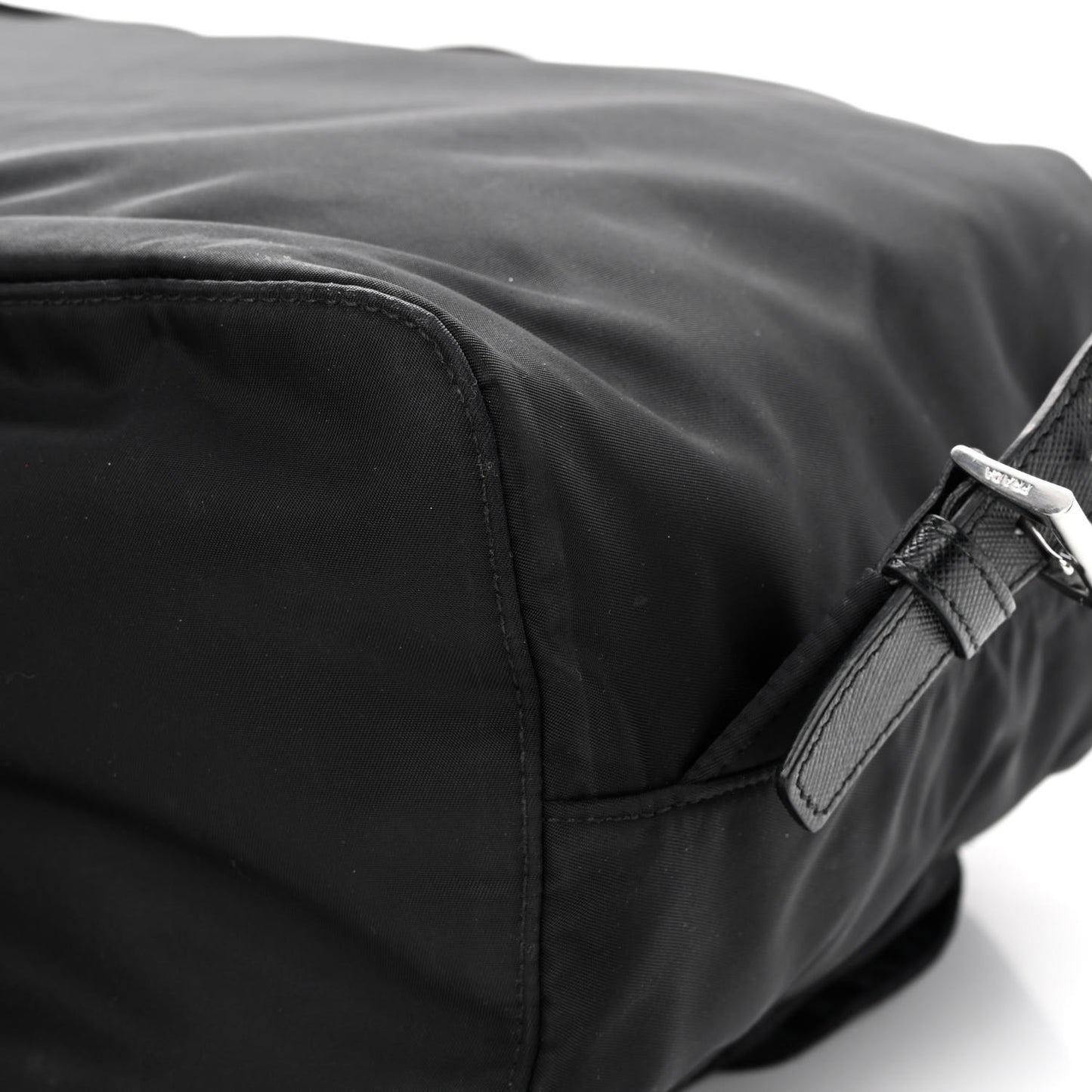 Tessuto Nylon Saffiano Medium Backpack Black