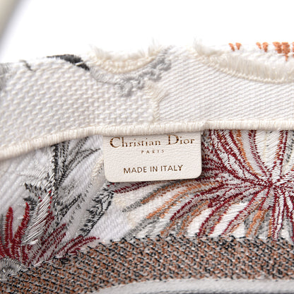 Christian Dior Canvas Embroidered Medium Camouflage Flowers Book Tote Latte Multicolor 6 of 10