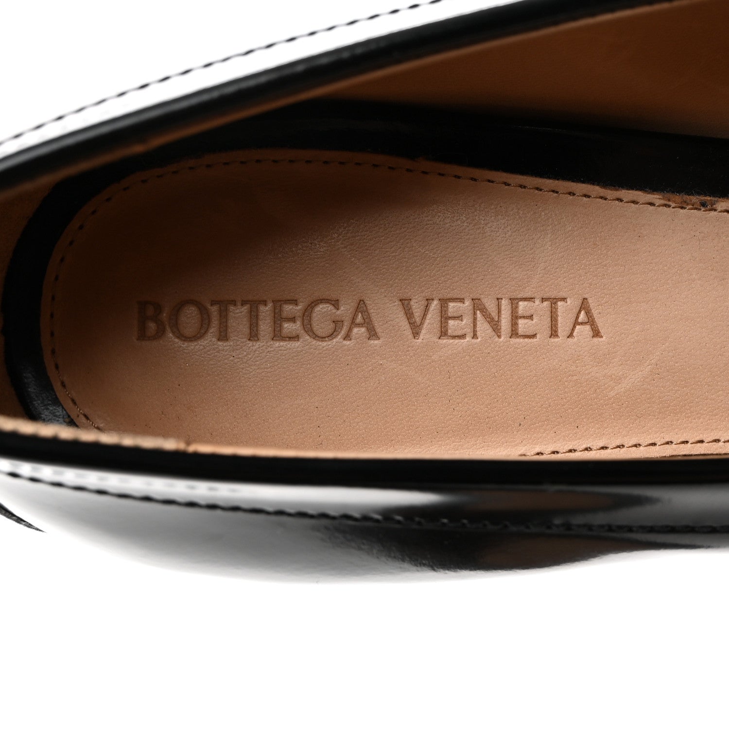 Bottega Veneta Glossy Calfskin Monsieur 70mm Loafer Pumps 38.5 Black 6 of 7