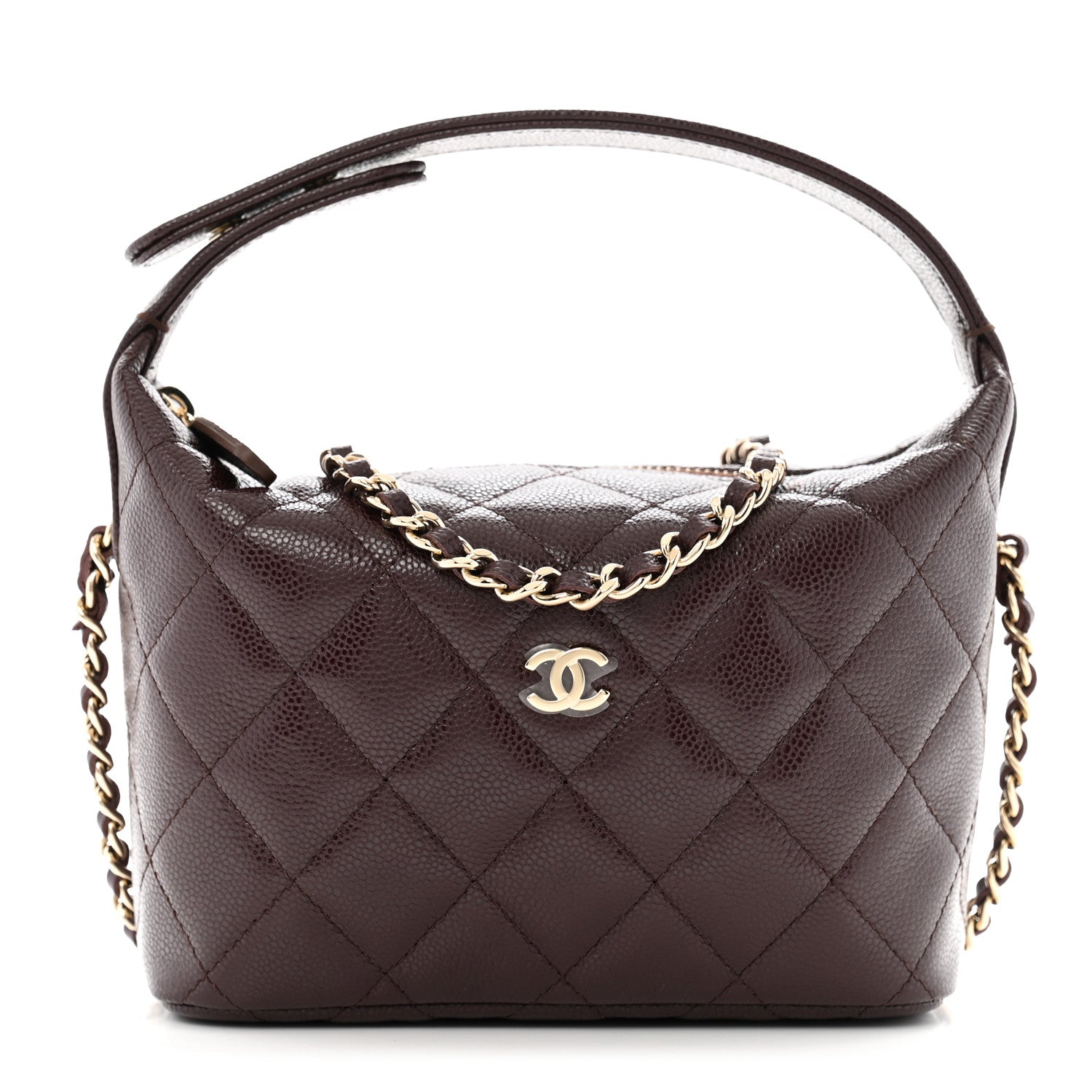 Chanel Caviar Quilted Hobo Burgundy 1 of 11