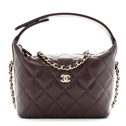 Chanel Caviar Quilted Hobo Burgundy 1 of 11