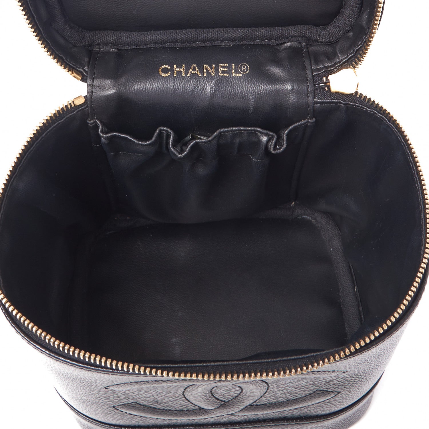 Chanel Caviar Vanity Cosmetic Case Black 8 of 9