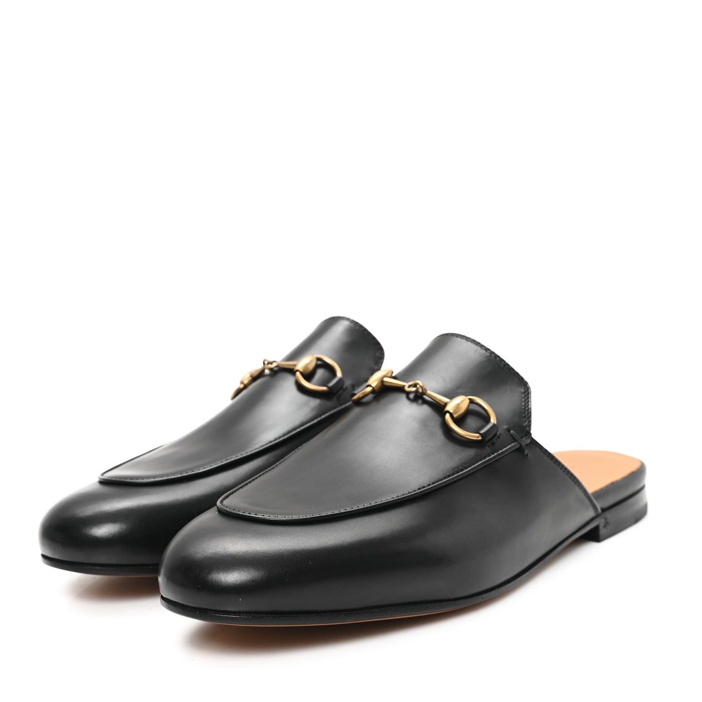 Calfskin Womens Princetown Slippers 37 Black