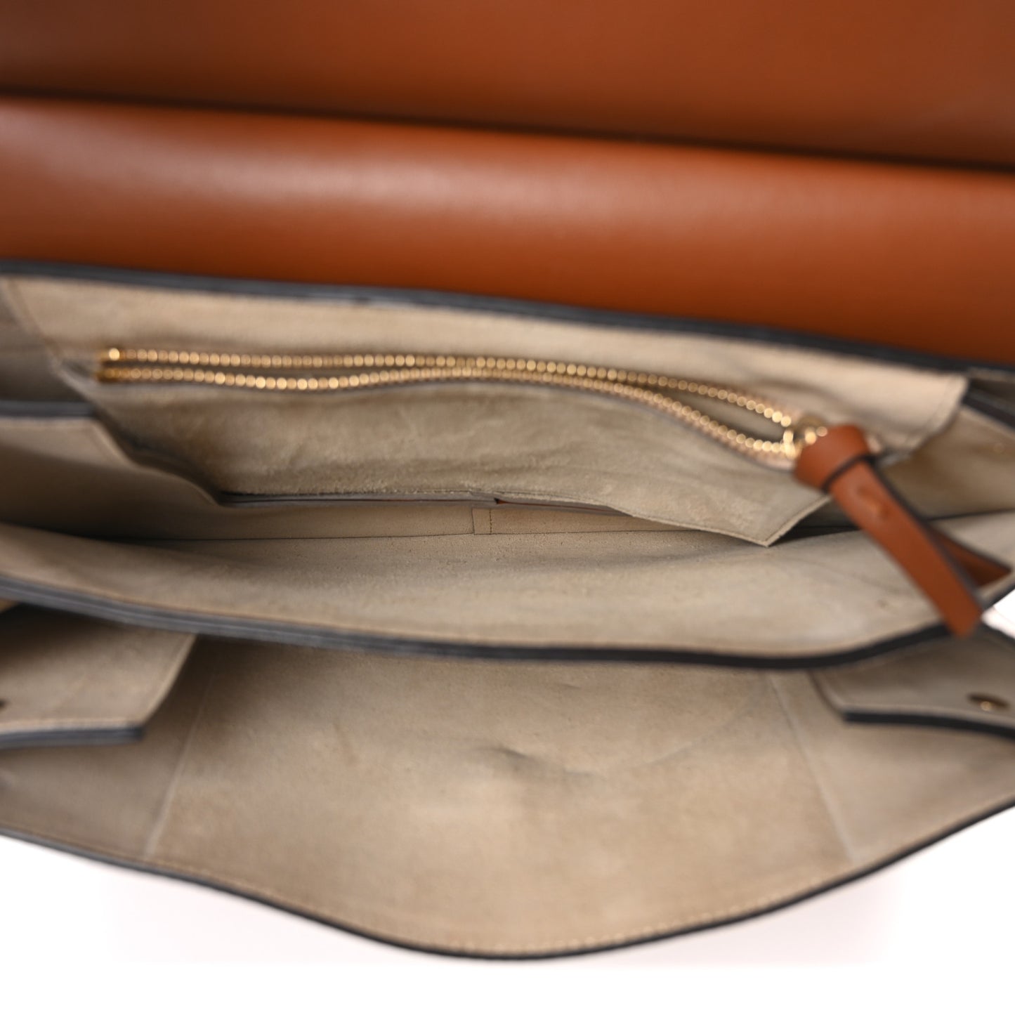 Suede Calfskin Medium Faye Shoulder Bag Tobacco