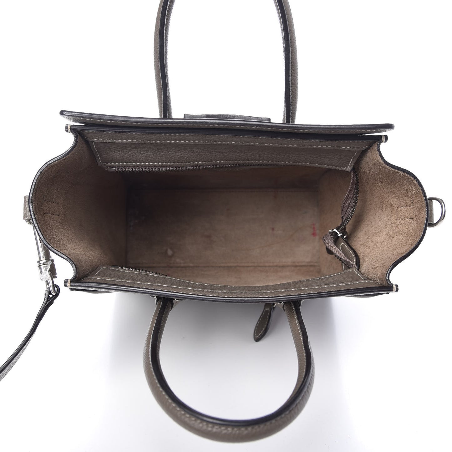 Drummed Calfskin Nano Luggage Souris