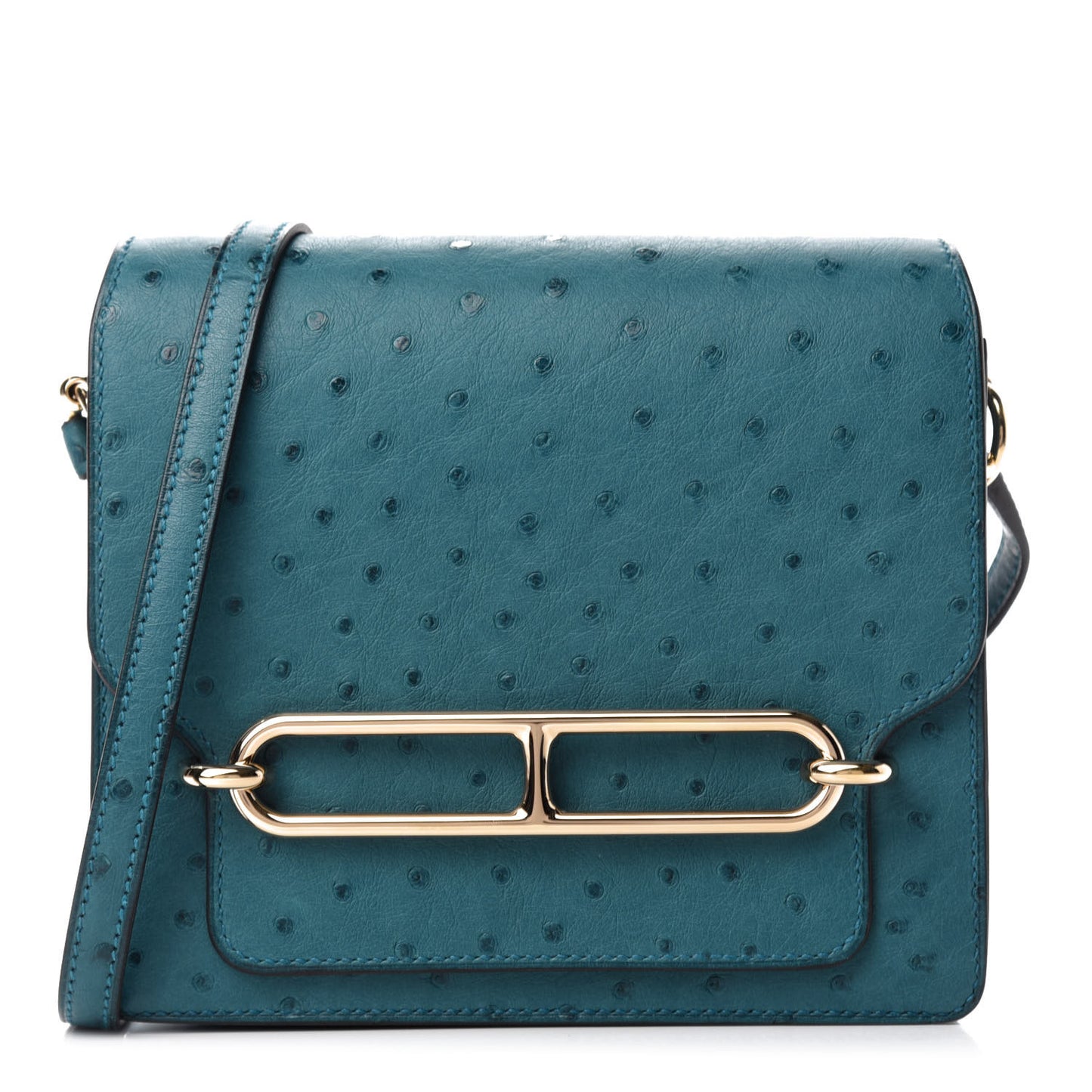 Ostrich Mini Sac Roulis Cobalt
