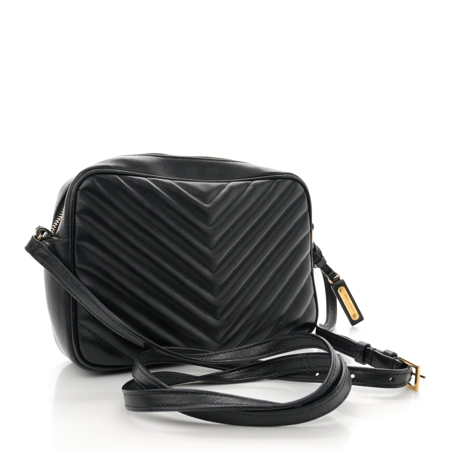 Calfskin Matelasse Monogram Lou Camera Bag Black