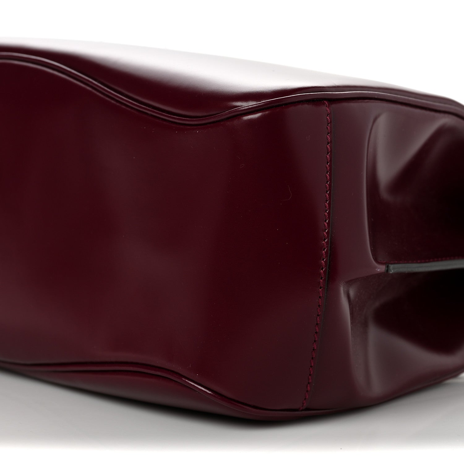 Gucci Regent Calfskin Lady Lock Top Handle Bag Purple Wine 9 of 10