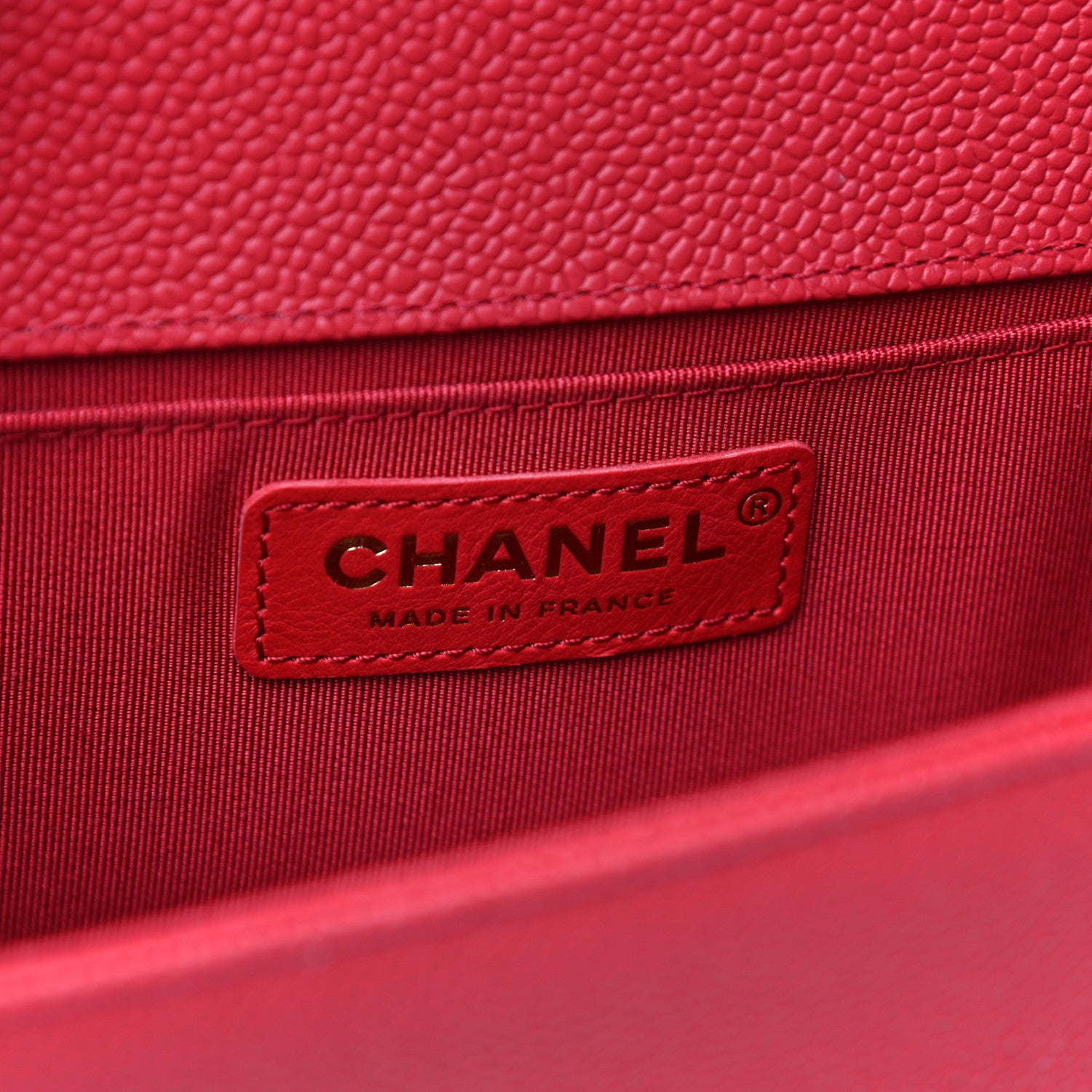 Chanel Caviar Quilted Medium Boy Flap Red 6 of 10