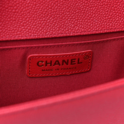 Chanel Caviar Quilted Medium Boy Flap Red 6 of 10