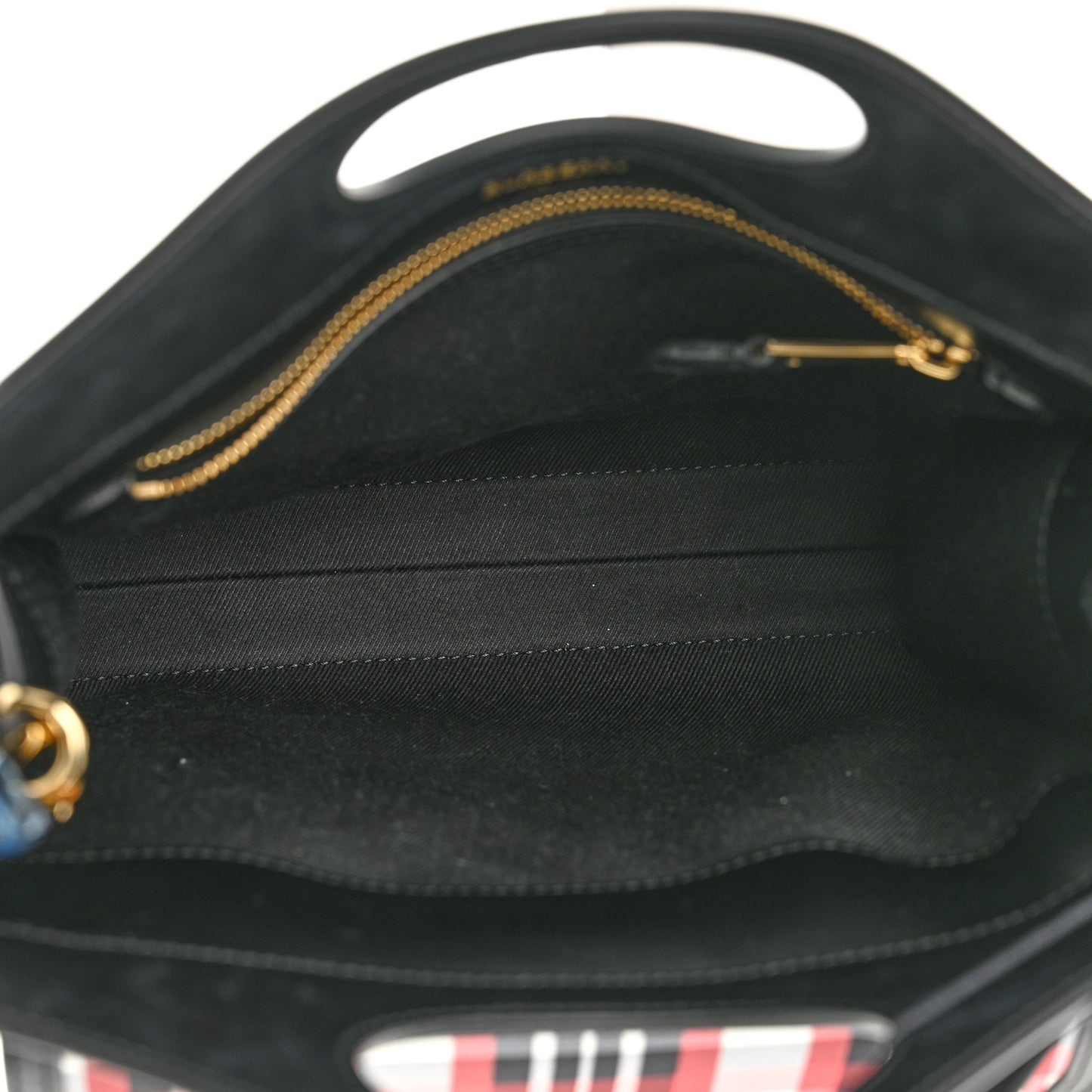 Calfskin Nylon Tartan Mini Pocket Bag Bright Red
