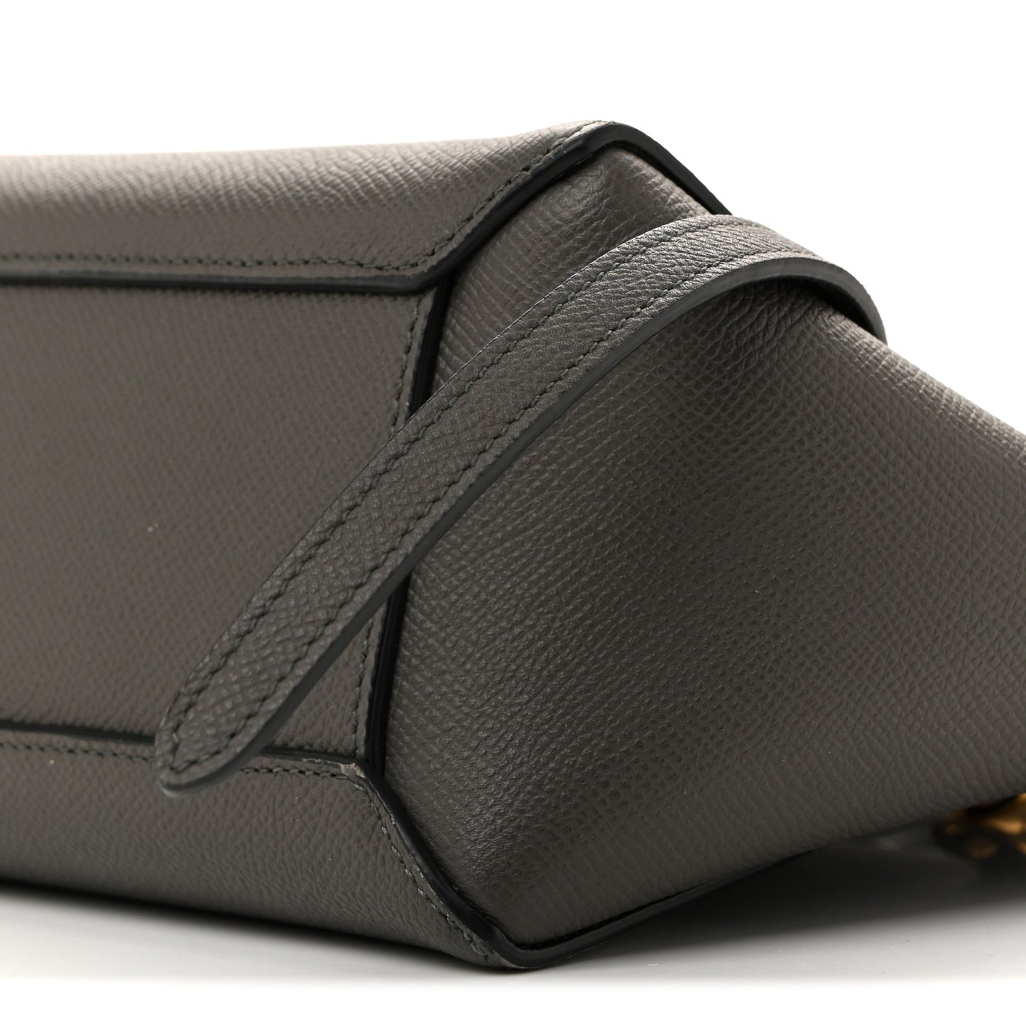 Grained Calfskin Nano Belt Bag Grey